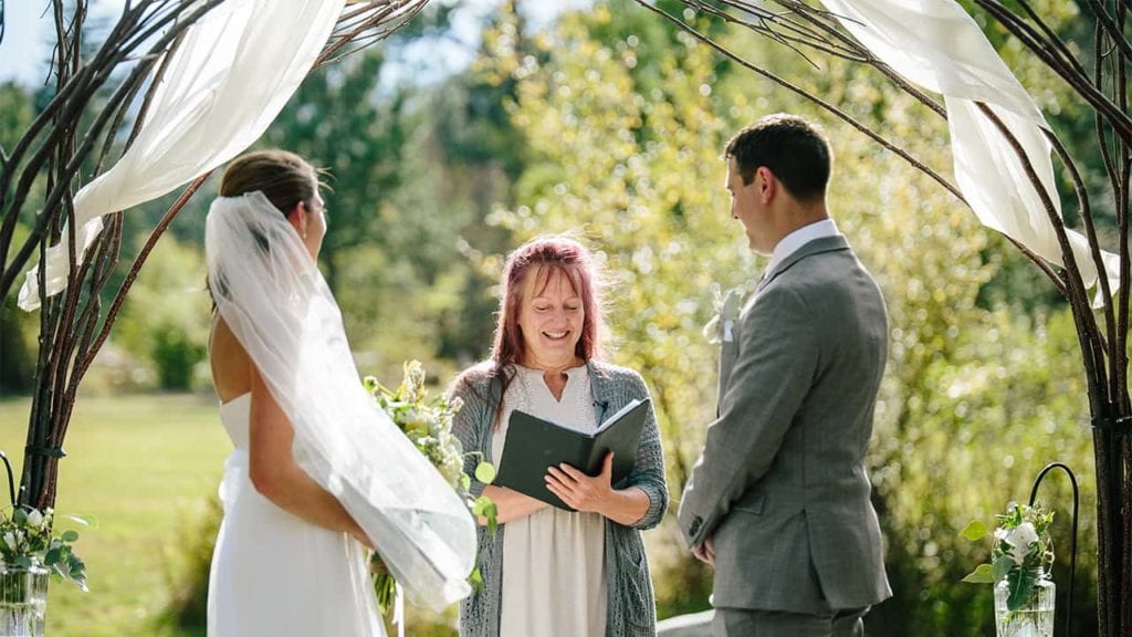 Couple gets married in one of the elopement packages.