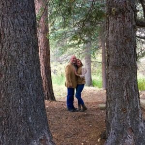 elopement couple in forest