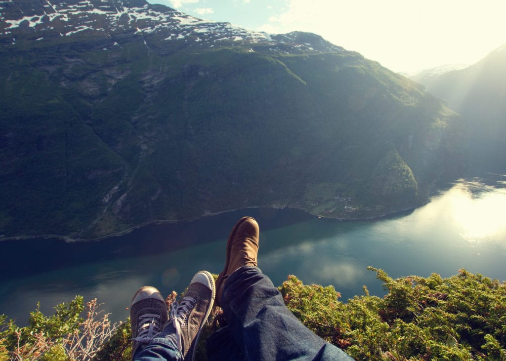 Couple enjoying the landscape