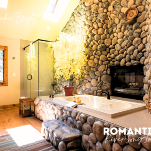 a bathroom with a tub and a shower